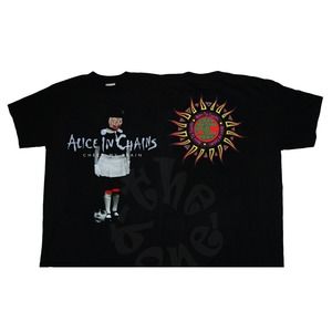 New D T G Printed T-shirt - Alice In Chains 2 Sided